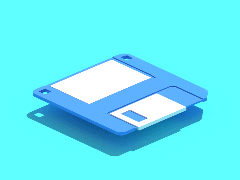 Flippy Floppy 3d animation blender floppy disc isometric low poly lowpoly render