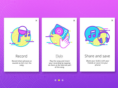 App Illustrative Icons app card gradient icons illustration iphone line purple tutorial ui