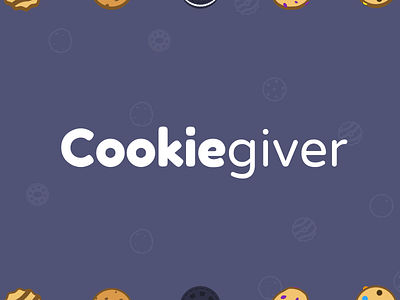 Cookie Giver cookie family font fredoka logo web