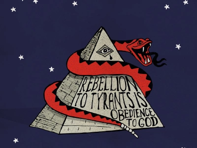 Rebellion to tyrants 1791 all seeing eye dont tread on me graphic design illuminati illustration snake