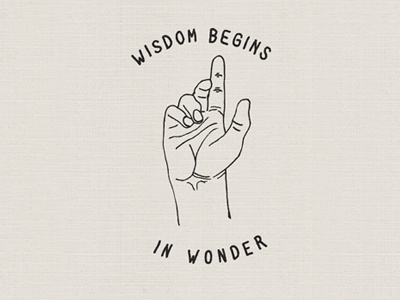 Wisdom illustration typography