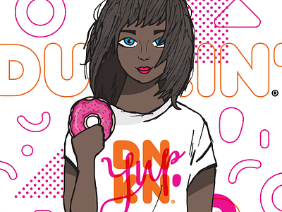 Dunkin Donuts Illustration