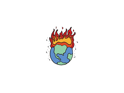 Molding the world closer to the hearts desire fire globe illustration illustration art world