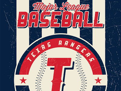 Vintage Texas Rangers poster rangers texas
