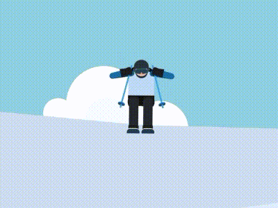 Freestyle Skiing aftereffects animation design flat illustration loop motiongraphics olympic skiing sports vector winter