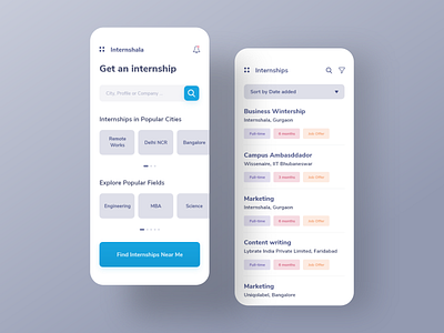 Internshala App Redesign Concept