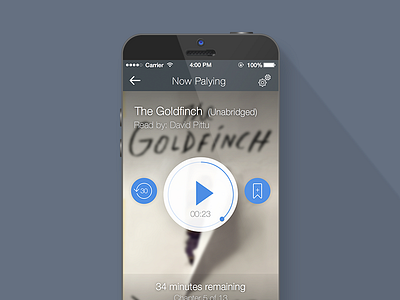Aud Now Playing concept iphone 6 mobile ui playback ui