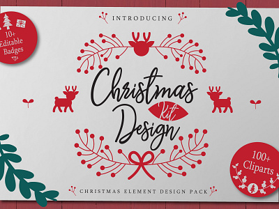Christmas Design Kit branding kit christmas christmas logo christmas vector design design template icon illustration joyful day
