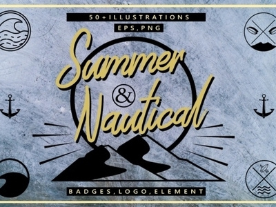 Summer Nautical Element Vector