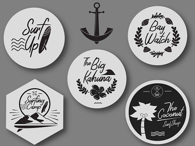 Summer & Nautical Logo Badges