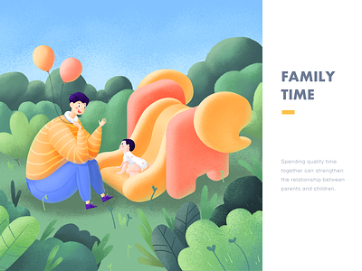 Family time family illustration