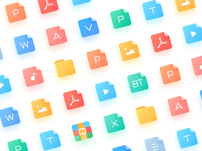 File icons design documents files folder icons music picture ppt ui video word