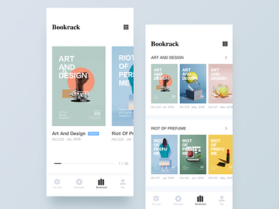 Magazine Reader APP - Bookrack art blue book bookshelf design magazine ui