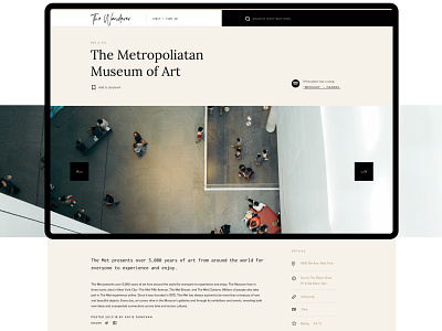 The Wanderer Met Detail app design layout travel typography ui ux web website