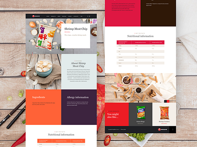 Nongshim Products clean layout snacks ui ux webdesign website