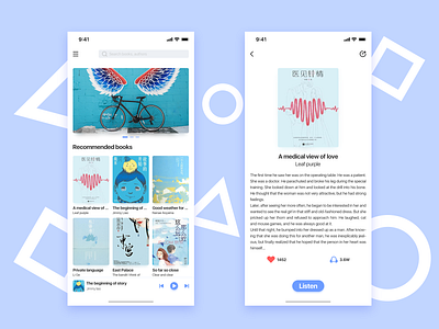 Book reading App app ui