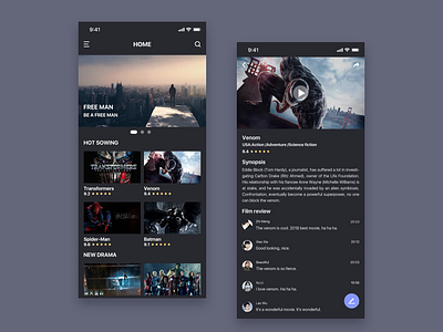 Cinema app app ui