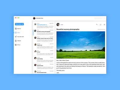 Mac mailbox ui ux web