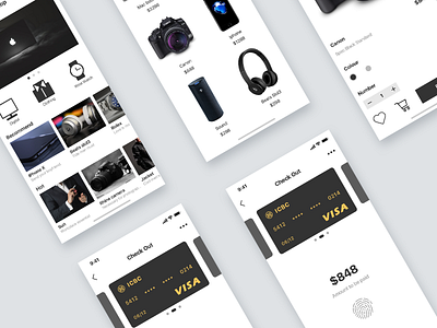 Shopping application app ui ux