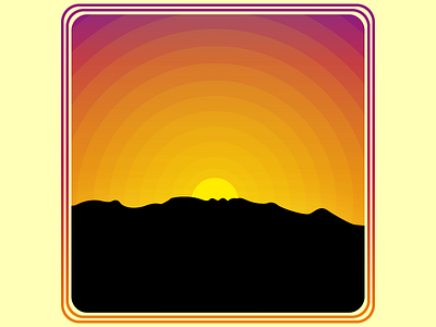 Cerro del muerto aguascalientes art cerro hill illustration illustrator mexico sunset travel vector