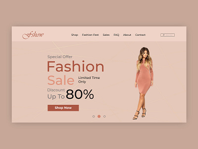 Fshow Fashion Landing Page Design landingpage mobile ui psd psd design psd ui web ui webui design