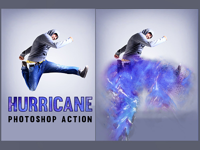 Hurricane Photoshop Action 1click action atn color dispersion effect effects file galaxy hurricane photo photoshop