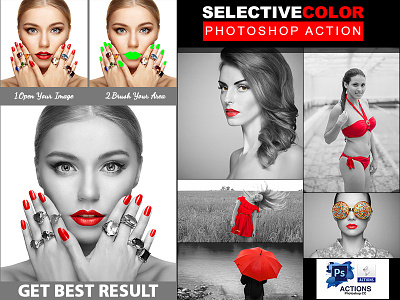 Selective Color Photoshop Action action atn black white black and white color effect effects fashion image image effect photo photo effect photoshop action photoshop actions photoshop style pixel pixels potoshop selective selective color