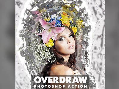 Overdraw Photoshop Action abstract action advanced atn color dispersion effect grunge lines paint photo look photomanipulation photoshop splatter style texture