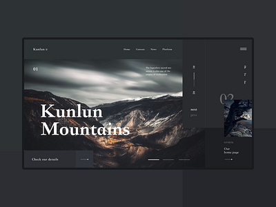 Kunlun colour design homepage icon illustration interface project ui ux vector web web site