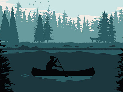 Paddle The Great Outdoors canoeing outdoors paddle print