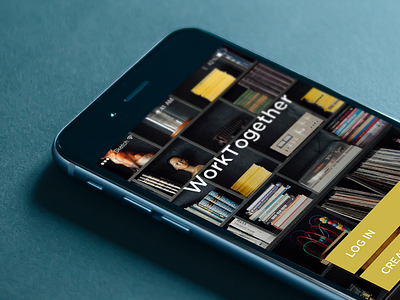 WorkTogether app ios ios8 iphone iphone6 login productivity sketch splashscreen ui