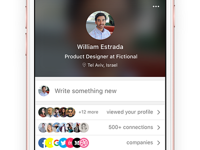 LinkedIn Profile Redesign ios iphone linkedin professional profile redesign ui