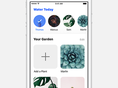 WIP - Watering Reminder App garden ios iphone plant plants reminder water watering wip