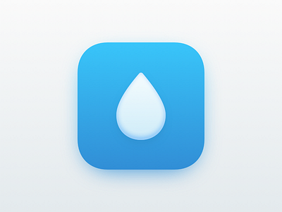 Water Droplet app droplet icon ios launcher skeuomorphism water