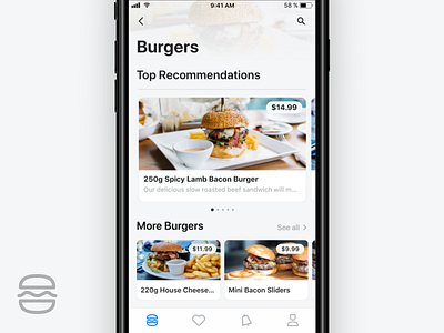 Full Screen Burger App 2.0 11 app concept delivery food icons ios mobile ui ux wip