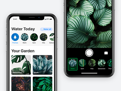 Potted for the iPhone X app camera ios iphonex plants potted reminder ui water x
