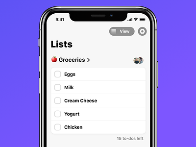 Sneak Peek - Simple to To Do List App app home screen ios iphone list mobile productivity real project to do list ui utility ux