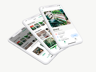 Potted Redesign app ios iphone mobile plant reminder ui ux water wip