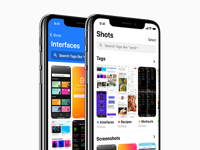 Shotsss - Working Title app files inspirartion ios iphone mobile organisation organize photo library photos pictures productivity screenshot tags ui ux wip