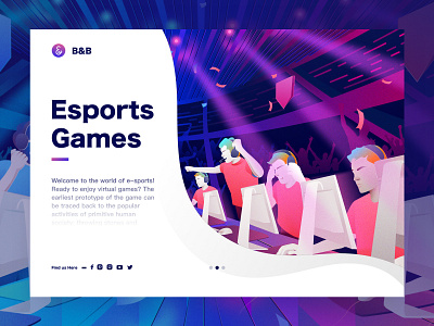 Esport Games Illustration branding design e sports games illustration landingpage online games sketch ui web