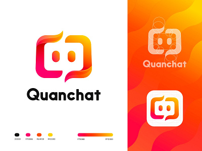 Quanchat brand branding icon identity logo logodesign logotype quantex type