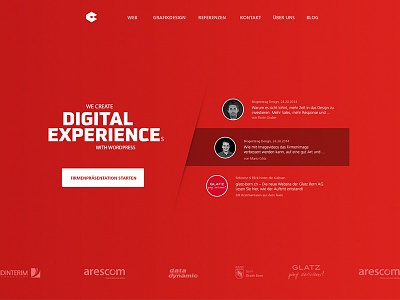 Home Page homepage landingpage red