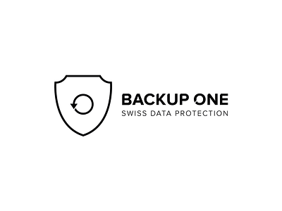 Backup ONE Logo black and white logo