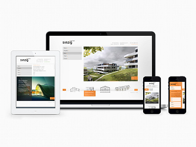 Responsive web design for architect mockup responsive webdesign
