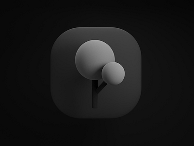 3D Icon ∣ 002 3d 3d art 3d artist 3d icon 3d modeling black blender cinema4d dark dark ui grey octane ui white