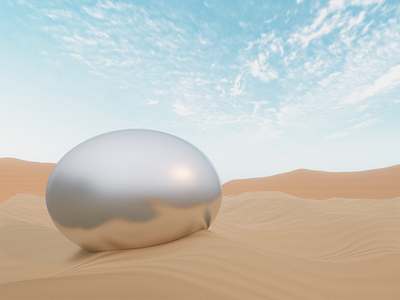 Procedural sand exploration∣ 003 3d 3d art 3d artist 3d illustration 3d modeling blender chrome desert