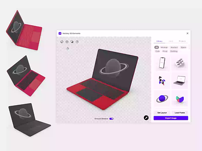 Vectary 3D Elements plugin for Figma - Customize 3ddesign 3dmockup 3dplugin figma figma3d figmaplugin mockup notebook ui vectary vectary3d
