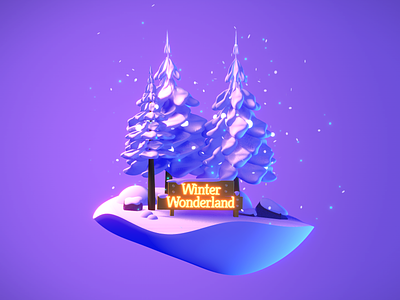 Winter Wonderland 3d 3d design graphic design snow vectary winter winter3d