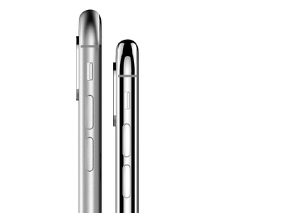 iPhone X aluminium x steel 3d apple black iphone iphone x iphone11 monochrome visualization