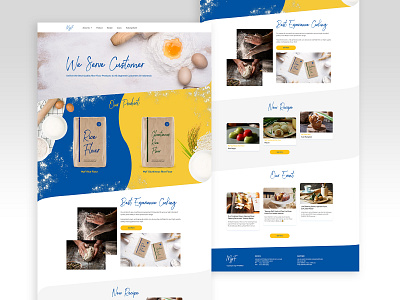 Flour Product Company Profile UI UX Website Design brand company profile company website design flour product recipe ui ux web webdesign website website design